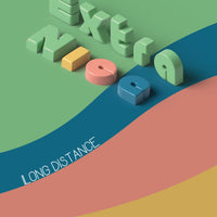 Extra Nice Subscription. Long Distance edition. Roaster's Choice Subscription. Green, blue, rose, and yellow waves as background.